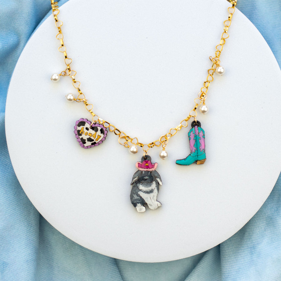 Rodeo Bunny Charm Necklace