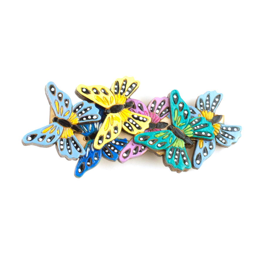 Butterfly Kaleidoscope Hair Clip in Blue